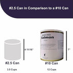 Military Surplus Freeze Dried Salmon Fillets Uncooked 16 Oz Long Shelf Life Emergency Survival Food #10 Can 25+ Year Shelf Life Prepper, Camping and Emergency Supplies Canned Meat Easy Prep Pack of 1
