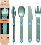 FULL WINDSOR – MAGWARE- Magnetic Camping Cutlery Set- Travel Silverware with case, Kids Lunch Box Set, Outdoor Flatware Utensils, Portable Repurposable Essentials Knife, Fork & Spoon- Turquoise (3PCS)