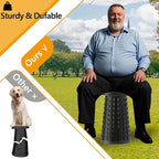 ALEVMOOM 2025 18" H Collapsible Stool Capacity 600lbs Portable Stools for Adults Heavy Duty, Adjustable Height Telescoping Folding Stool, for Outdoor Camping Travel Hiking Fishing