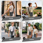 VADOO Sling Bag for Men Women, Anti Theft Crossbody Shoulder Bag with Zipper Lock, RFID Blocking & Waterproof for Travel