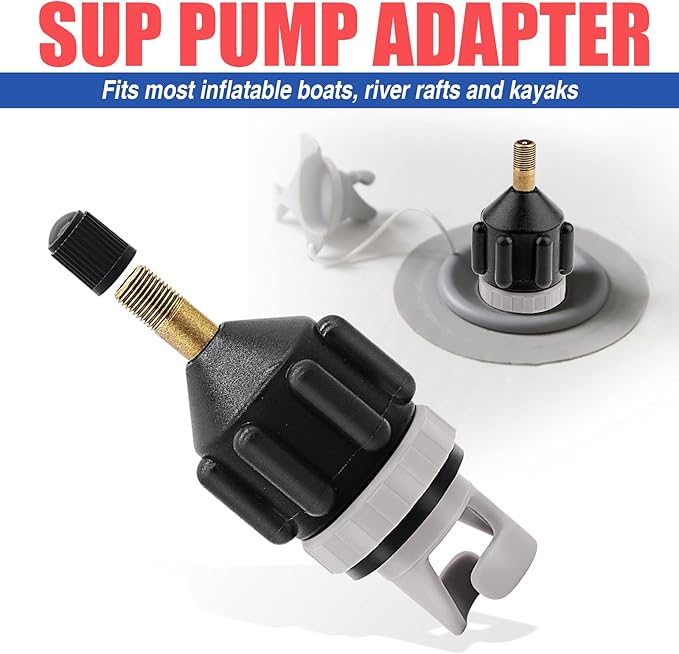 2Pack SUP Pump Adaptor, Universal Inflatable Boat SUP Pump Converter Air Valve Adapter