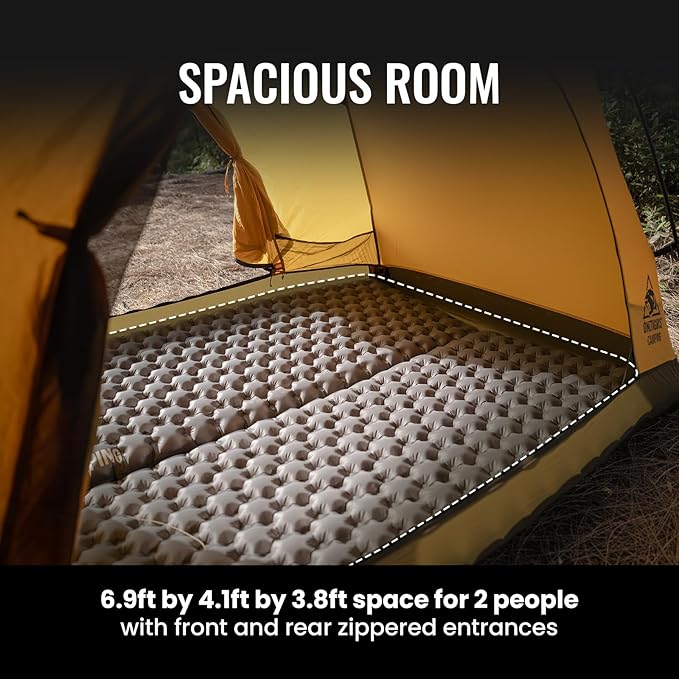 OneTigris Stella 4 Season Camping Tent Backpacking 2 Person Waterproof Lightweight Easy Setup Instant 3000mm Waterproof Rating Outdoor Hiking Tent