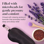 Kitsch Weighted Satin Sleep Mask - Weighted Eye Mask for Sleeping and Travel - Lavender Sleeping Mask for Women and Men - Light Blocking, Adjustable Strap, Ultra-Soft (4.1oz/116g)