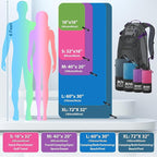 BOGI Microfiber Travel Sports Towel-Quick Dry Soft Lightweight Absorbent Compact for Camping Gym Beach Bath Yoga Backpacking (S:16''x32'',2Pcs-Black)