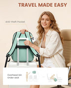 LOVEVOOK Laptop Backpack for Women with Giant Tumbler Holder 18.4 inch,Designer Travel Backpack Laptop Bag College Backpack,Quilted Work Nurse Teacher Backpack Purse Computer Bag Casual Daypack, Pink