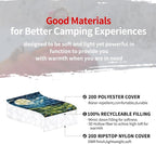 zzlamb Camping Blanket, Outdoor Lightweight Travel Blanket Puffy Portable Down Alternative, Windproof Warm Cloak with Snaps, Cozy Quilt Backpacking Picnic RV Plane Car Hammock Beach Climbing