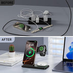 2026 Traveling Portable Wireless Fast Charger for Apple & Android Charging Station 3 in 1 Charging for iPhone17 16 15 14 13 12 11,Apple Watch & Air pods 4 3 2 Pro,Samsung Galaxy-Gifts for Family