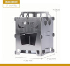 OneTigris ROCUBOID Camping Backpacking Titanium Stove Portable Foldable Burning Wood Stove for Outdoor Hiking Picnic BBQ,Weights 460g/16.2oz