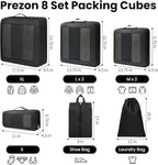 8 Set/6 Set/4 Set Compression Packing Cubes for Travel, Lightweight Vacation Travel Essentials, Travel Accessories for Suitcase Organizer Bags Set, Durable Luggage Organizer