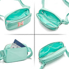 Gitus Belt Bag Fanny Pack Crossbody Bags with Initial Letter Patch Cute Stuff Birthday Gifts for Teenager Girls Trendy Preppy Stuff for Teen Girls Cool Stuff for Teens (Mint Green-M)