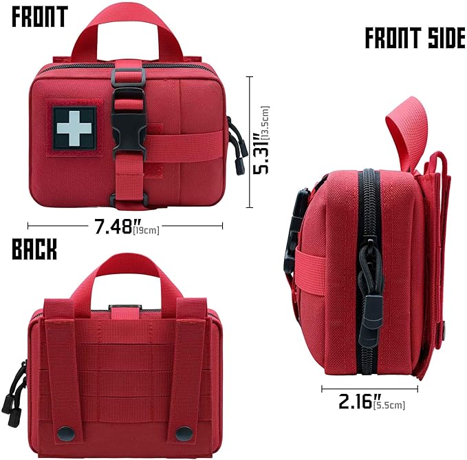 Upgrade Molle Rip Away Ifak Pouch, Tactical Small Belt First Aid Pouch Medical Utility EMT Pouch Only