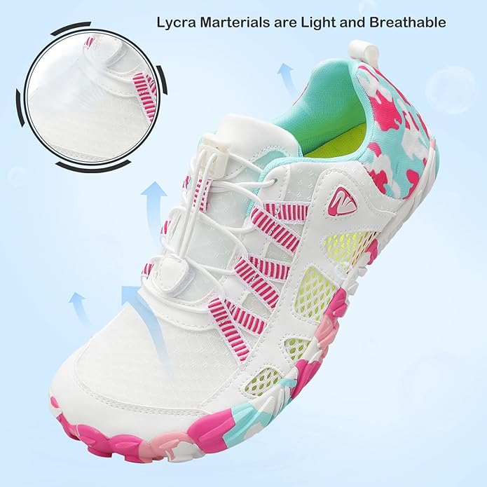 L-RUN Barefoot Water Shoes Women Mens Aqua Sock Athletic Hiking Water Sports Shoes for Swim Beach Pool Sand Diving Walking