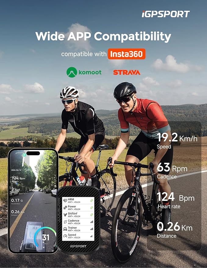 iGPSPORT BSC300T Wireless Bike Computer GPS, Touchscreen Offline MAP Navigation Off Course Warning Compatible with Insta 360, for Ebike Road Bike MTB