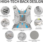 Hydration Pack Backpack, Lightweight Water Backpack with 2L Leakproof Hydration Bladder Daypack for Men Women,Running Hydration Vest for Outdoor Trail