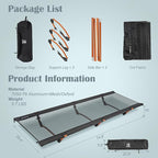 G2 Foldable Camping Cot, Durable Travel Tent Cot, Ultralight for Backpacking, Summer Hiking, Mountaineering, Max Loading Capacity 264lb, Easy to use for Woman & Man, Comes with Storage Bag