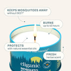 Cliganic Natural Mosquito Repellent Candle (Pack of 4) | Citronella, DEET Free, Essential Oil Infused for Outdoor, Camping | Burns 18 Hours