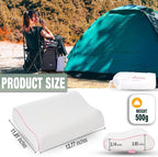 Travel & Camping Comfortable Memory Foam Pillow – Easy to Carry Portable Bag – Temperature Regulating Pillow Case (Pink Contour + Extra Cover)