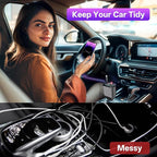 BERTHALESS Retractable Car Charger, 4 in 1 Fast Charging Car Charger USB-C & USB-A Compatible with iPhone 16/15/14/13/12/11,Galaxy,Pixel