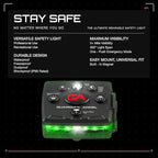 Guardian Angel Micro Series Safety Lights, Beacon Device (Green Front & Green Rear) | Rechargeable, Magnetic & Hands-Free Wearable LED Light for Dog Walking, Cycling, Camping & Kayaking