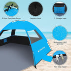 Venustas Beach Tent Sun Shelter for 3/4-5/6-7/8-10 Person, UPF 50+ UV Protection Beach Canopy, Lightweight and Easy Setup Cabana, Portable Shade Tent