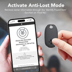 Air Tracker Tags-4 Pack, Bluetooth Tracker Works with Apple Find My APP (iOS Only), Keys Finder and Item Locator for Luggage, Backpack, Suitcases, Replaceable Battery, IP67 Waterproof Tracking Tag