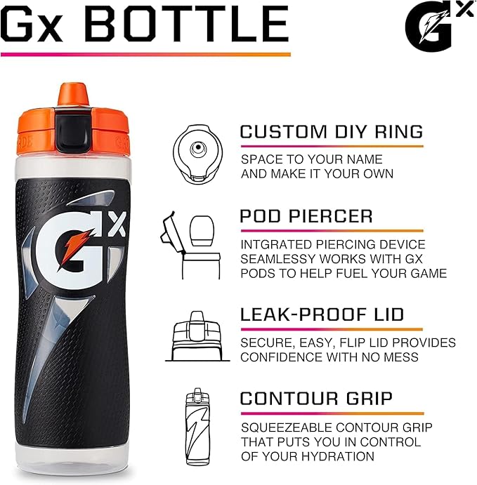 Gatorade Gx Bottle, Momentum Neon Pink (Pack of 6)