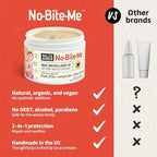 SALLYEANDER No Bite Me All-Natural Bug & Insect Repellent - Anti Itch Cream - 2 oz - Safe for Kids and Infants - Repels Mosquitoes, Black Flies, Fleas, and Ticks