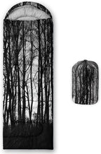 Sleeping Bags for Adults and Kids，3D Printing Camping Sleeping Bag for Girls Boys Lightweight Waterproof Cold/Warm 3-Season，Outdoor Travel with Compression Bags