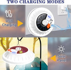 Solar Camping Light with Remote 6000LM, Rechargeable Hanging Light Portable LED for Home, Tent Canopy Lights Solar Camping Lanterns for Power Outages, Emergency, Hurricane