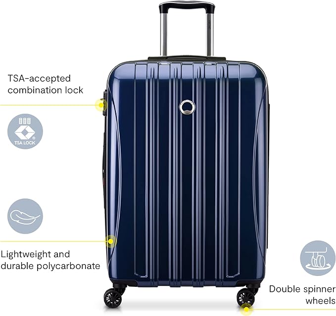 DELSEY PARIS Helium Aero Hardside Expandable Luggage with Spinner Wheels, Metallic Green, 2-Piece Set (21/28)