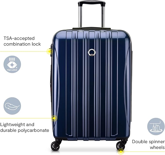 DELSEY PARIS Helium Aero Hardside Expandable Luggage with Spinner Wheels, Brick Red, 2-Piece Set (21/24)