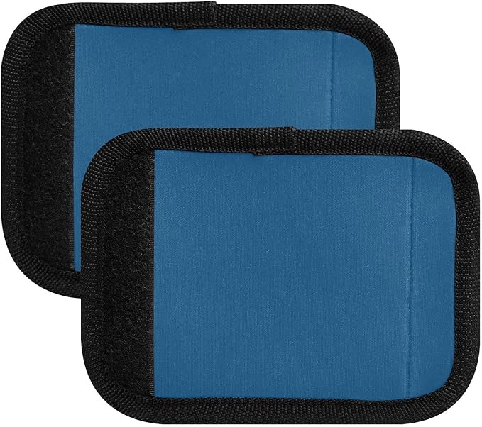 DOMIKING Dark Blue Luggage Handle Wrap Soft Luggage Identifiers for Suitcase Tags Grip for Travel Bag Luggage Suitcase Covers Wraps Travel Accessories, 2 Pack