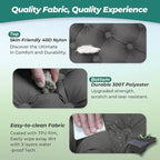 Sleeping Pad for Camping, 4in Thickness Inflatable Sleeping Mat with Adjustable Pillow & Built-in Foot Pump,Lightweight Camping Air Mattress with Waterproof Nylon for Hiking (Grey, Single)