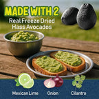 WAKS & SNACKS Freeze Dried Guacamole Classic |100% Fresh Hass Avocados, Perfect for Tortilla Chips | Energizes Camping & Hiking Meals | Vegan, Gluten-Free Guac Dip for Snacks | 2 Avocados | 2 oz, 1-Pack