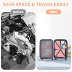 10 Set Compression Packing Cubes, Lightweight Travel Essentials, Stretchable Expandable Storage Bags, Compression Bags for Travel Accessories Luggage Storage Set (Pink, 10 set)