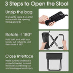 Baiao Camping Stool, Portable Folding Stool with Carry Bag, 13Inch Aluminum Alloy Bracket, 1.5lbs Lightweight, for Travel, Hiking, BBQ, Fishing, Beach(Black)