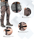 Snake Gaiter, Durable Snake Guard Gaiters for Hunting, Waterproof Snake Legging Chap for Men and Women,Snake Bite Protection Gaiter for Whole Leg with Adjustable Size