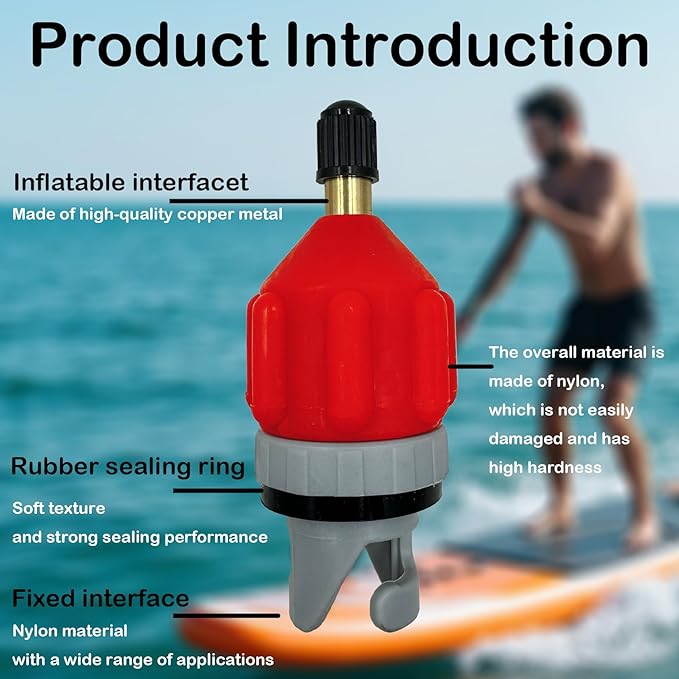 3pcs Sup Paddle Board Inflator Air Pump Adapter Adaptor Attachments for Inflatables Kayaks Boats Stand Up Paddleboard Valve Connector Accessories