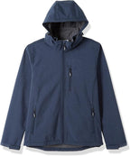 Outdoor Ventures Men's Lightweight Softshell Jacket Fleece Lined Hooded Water Resistant Winter Hiking Windbreaker Jackets