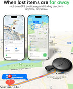 Air Tracker Tags (iOS Only) 4 Pack: Bluetooth Item Finder with Apple Find My APP, Item Locator for Keys Finder, Bags Wallets Anti-Loss, IP68 Waterproof Smart Tag (F20 Black)