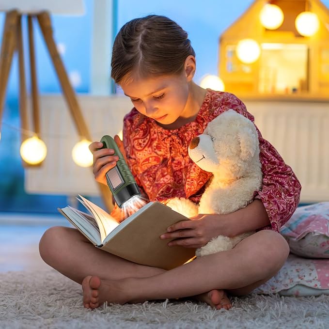 Mudder 6 Pcs Hand Crank Solar Powered Flashlights Emergency Rechargeable LED Handheld Flashlights for Survival Gear Outdoor Sports Camping Hiking Backpack Safety(Green,Black)