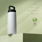 SipX™ Triple-Insulated Stainless Steel Water Bottle 25oz. With 3 Lids, BPA-Free Reusable Insulated Water Bottle Keeps Cold 24 Hours, Metal Water Bottle Made Of Sustainable Material For Hiking & Biking