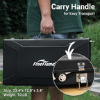 Camping Stove, 3 Burners Propane Portable Camp Stove with Regulator & Griddle, Push-Button Instant Ignition, Portable Camp Grill, Adjustable Burners for Camping Cooking (BLACK-20400 BTUs)