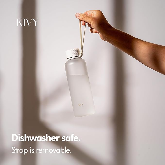 KIVY Slim Water Bottle 22oz [Lightweight & Shatterproof] - Reusable Tritan Water Bottle - Leak Proof Bottle for Women & Men - Water bottle no straw - Dishwasher Safe Water Bottle BPA Free