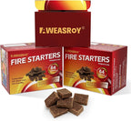 Fire Starter Squares 192 - Fire Starters for Fireplace,Chimney,BBQ Grill,Camping Fire,Wood Stove - Water Resistant and Safe Odourless - Camping Accessories