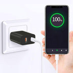 3 Pack USB C Charger Block,20W USB-C & USB-A Port Charger，for i Phone 17/16/15/14/13/12/11/X/8, i Pad and More