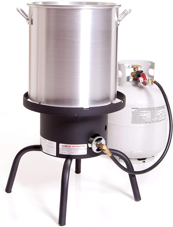 Camp Chef SHP-RL High Pressure Single Burner Cooker with Detachable legs and Round top, Black