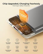 Small Portable Charger Power Bank 10,000 mAh, Upgraded Compact Battery Pack for Phone Charging, PD3.1 & QC Fast Charging Mini Travel Power Bank for iPhone/Samsung/Google/Tablet/AirPod (White)