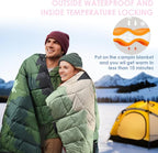 Lightweight Camping Blankets Outdoor Down Alternative Puffy Printed Camping Blanket Waterproof Large Silk Cotton Blanket Packable Warm for Trave Picnic Hiking Camping Cold Weather 78" x 55"