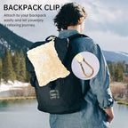 Travel Blanket and Pillow-2-in-1, Ultra-Soft&Compact, One-Piece Airplane Blanket with Hand Luggage Belt and Backpack Clip,Travelers Accessories Gifts, 61x43 Inches(White)